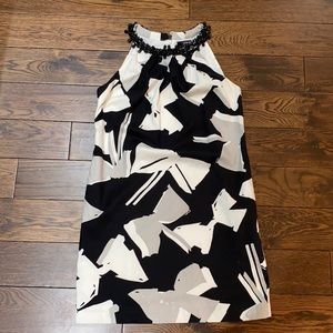 Halter dress with neck beading detail